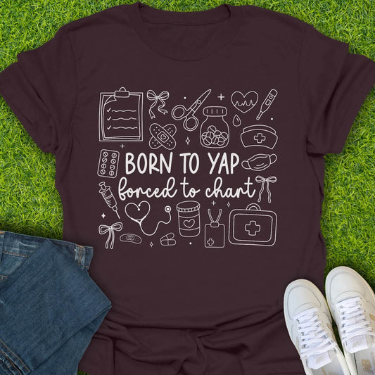 T-Shirt Dark Chocolate / S Born To Yap Tee
