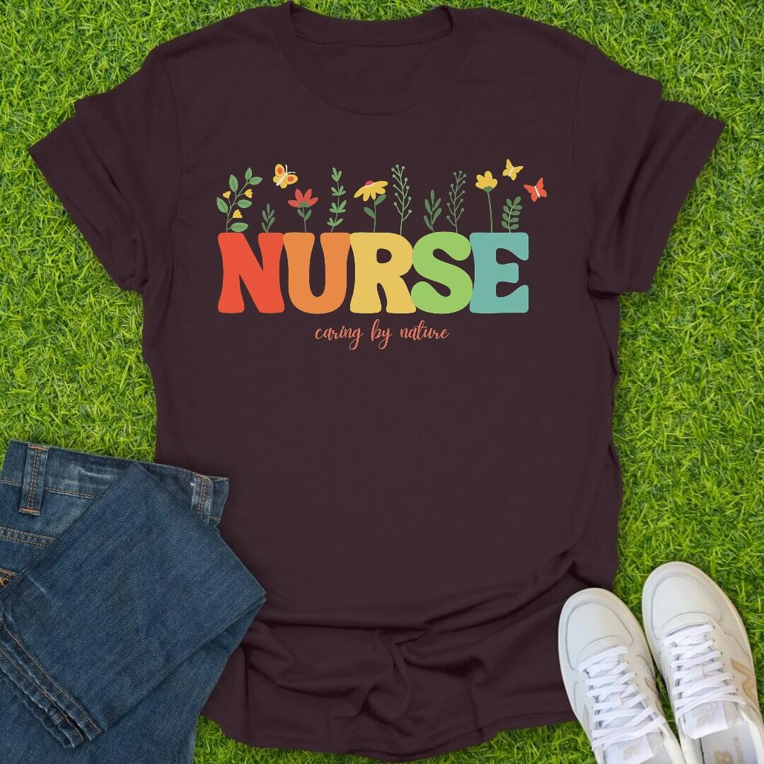 T-Shirt Dark Chocolate / S Caring By Nature Tee