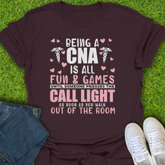 T-Shirt Dark Chocolate / S CNA Call Light Humor Tee