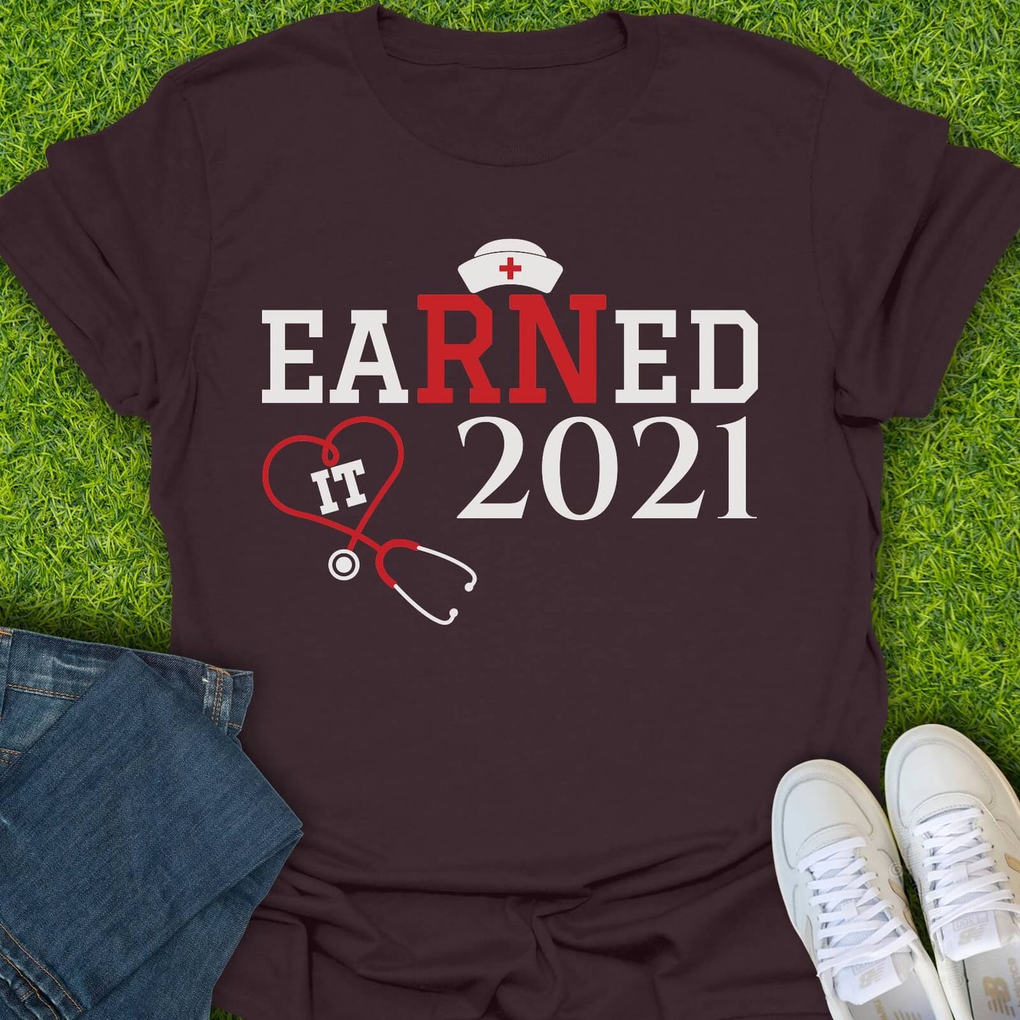 T-Shirt Dark Chocolate / S Custom Earned It Tee