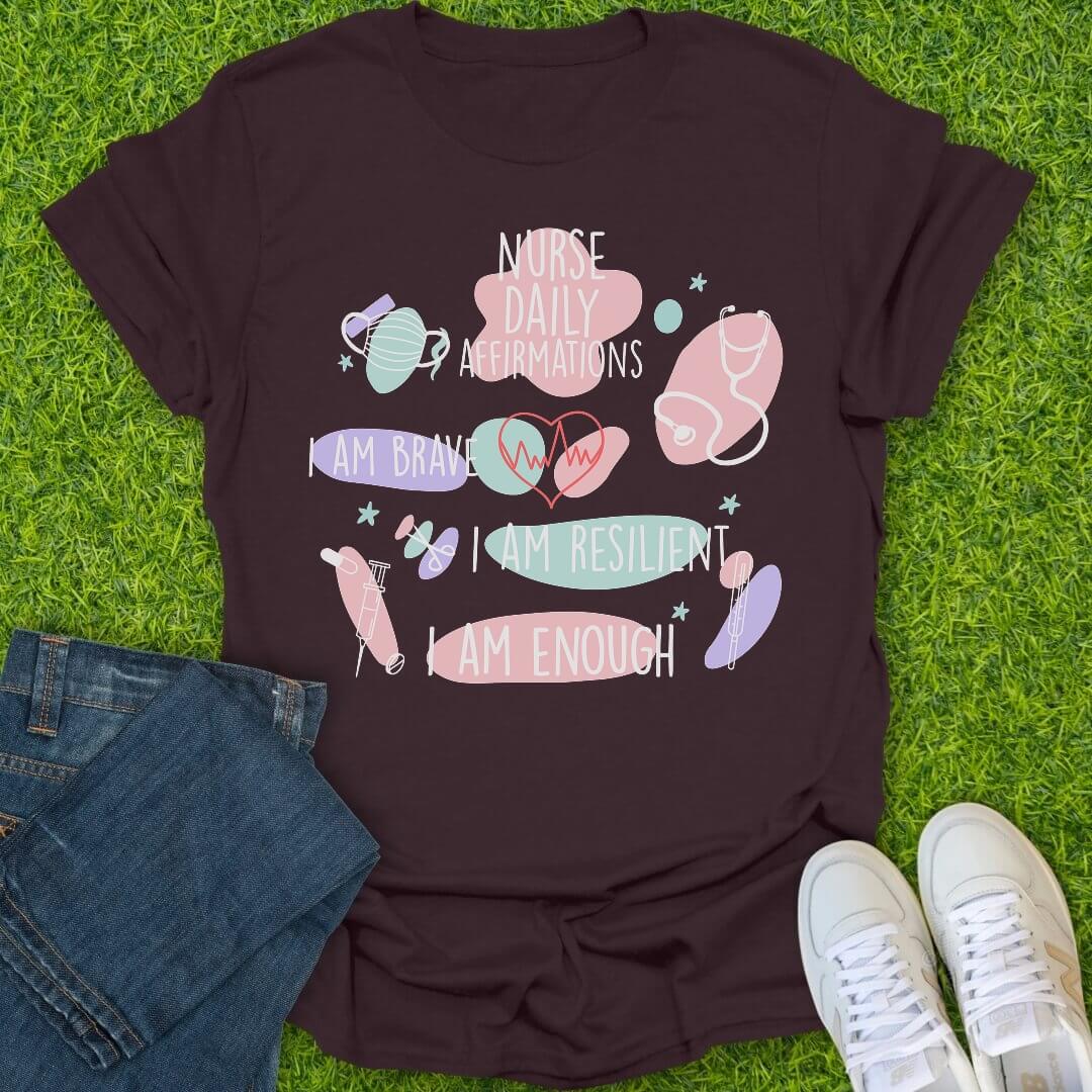 T-Shirt Dark Chocolate / S Daily Affirmations Tee