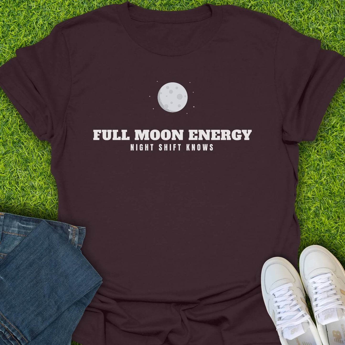 T-Shirt Dark Chocolate / S Full Moon Energy Tee