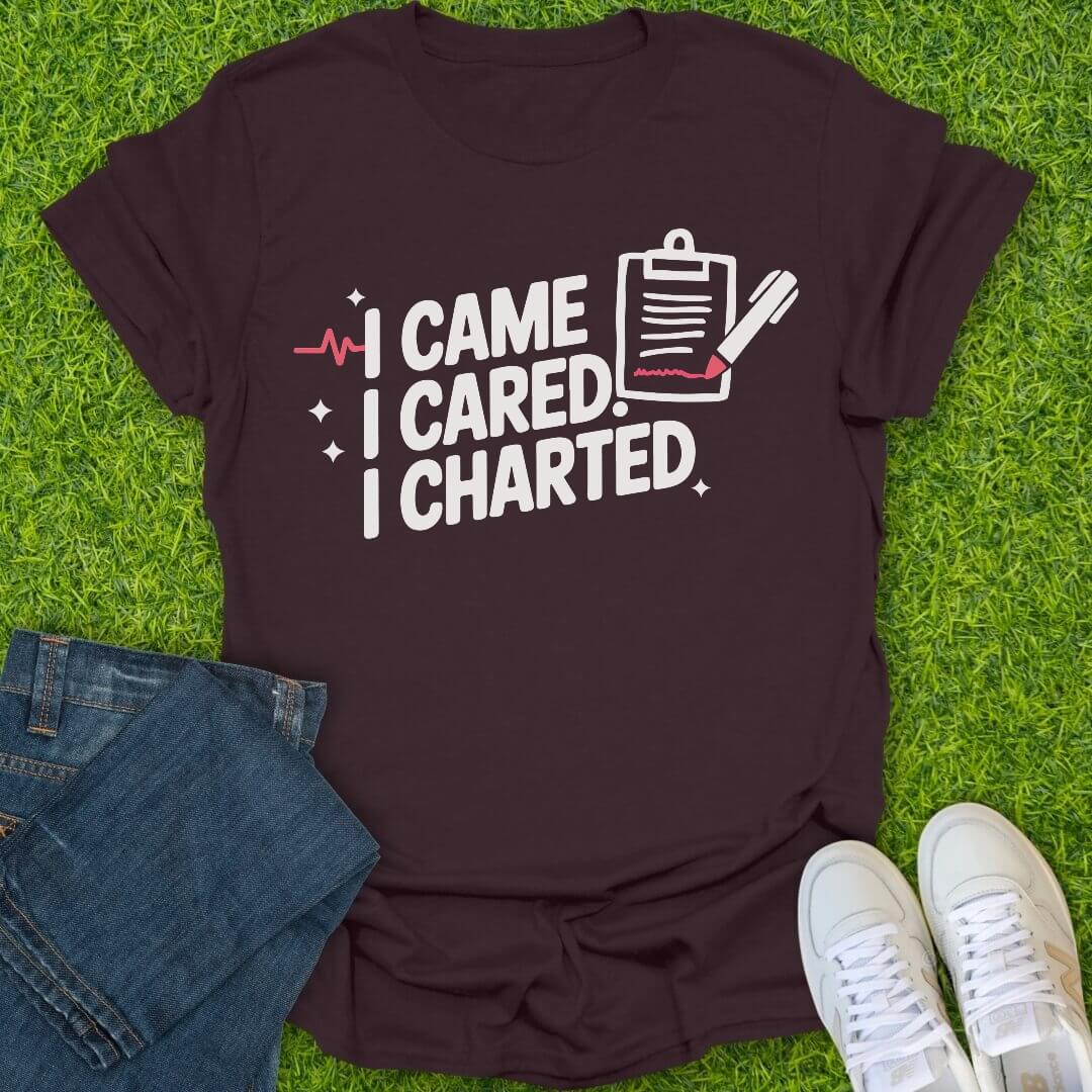 T-Shirt Dark Chocolate / S I Came. I Cared. I Charted Tee
