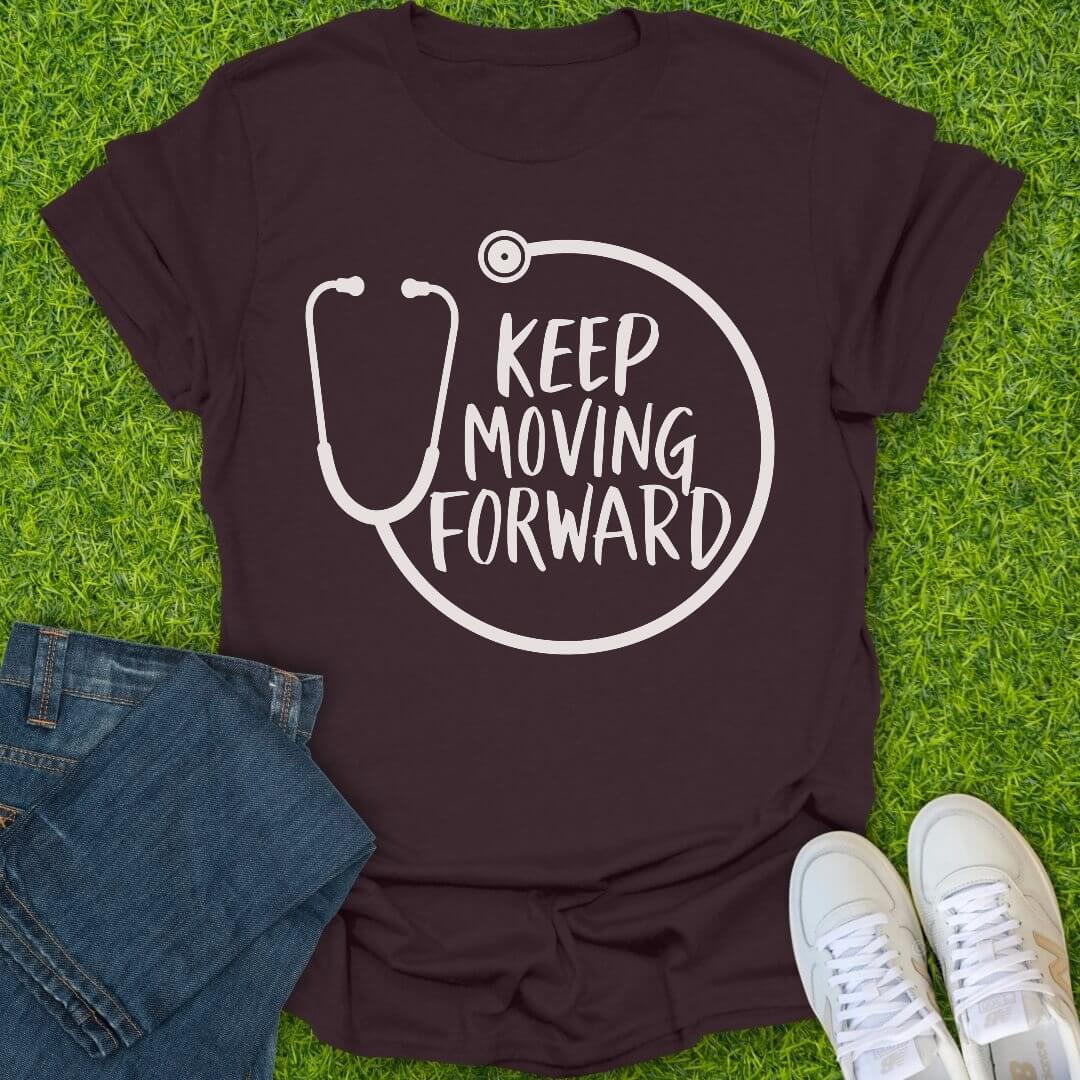 T-Shirt Dark Chocolate / S Keep Moving Forward Tee