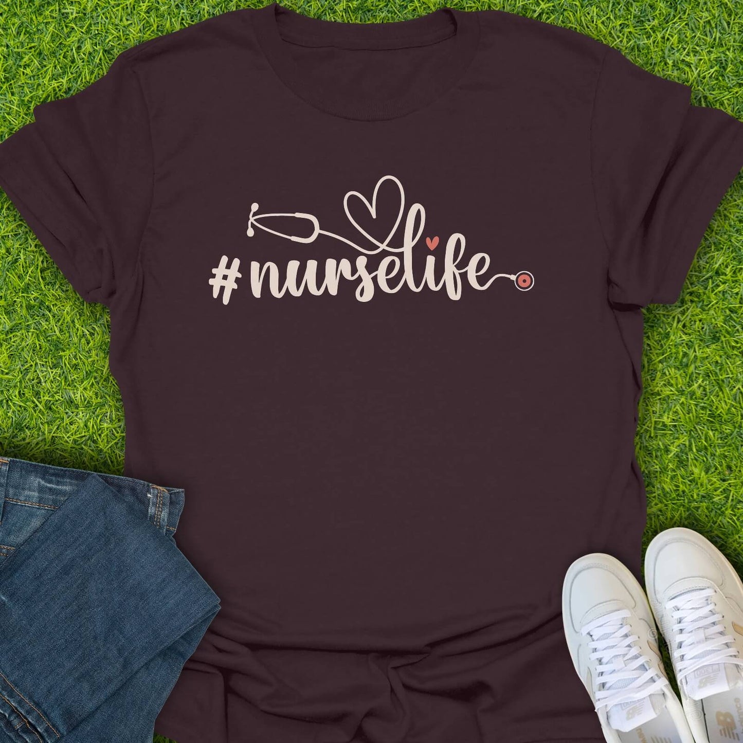 T-Shirt Dark Chocolate / S Nurselife Script Tee