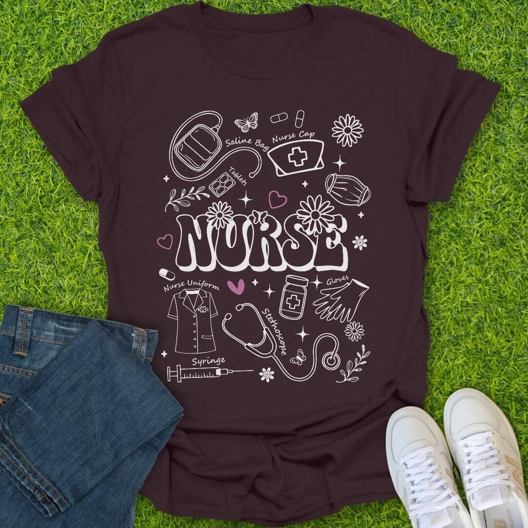 T-Shirt Dark Chocolate / S Parts Of A Nurse Tee