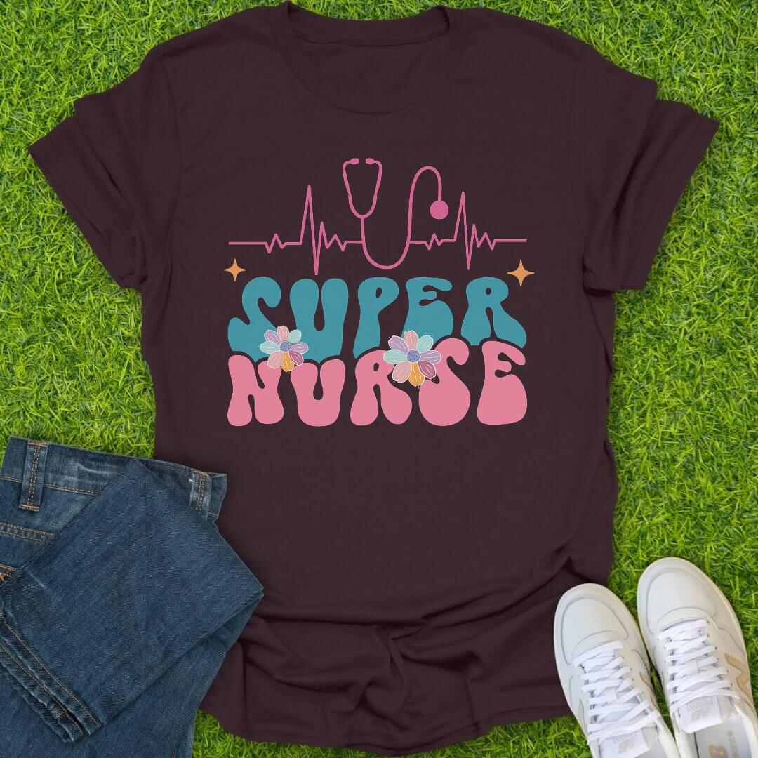 T-Shirt Dark Chocolate / S Super Nurse Energy Tee