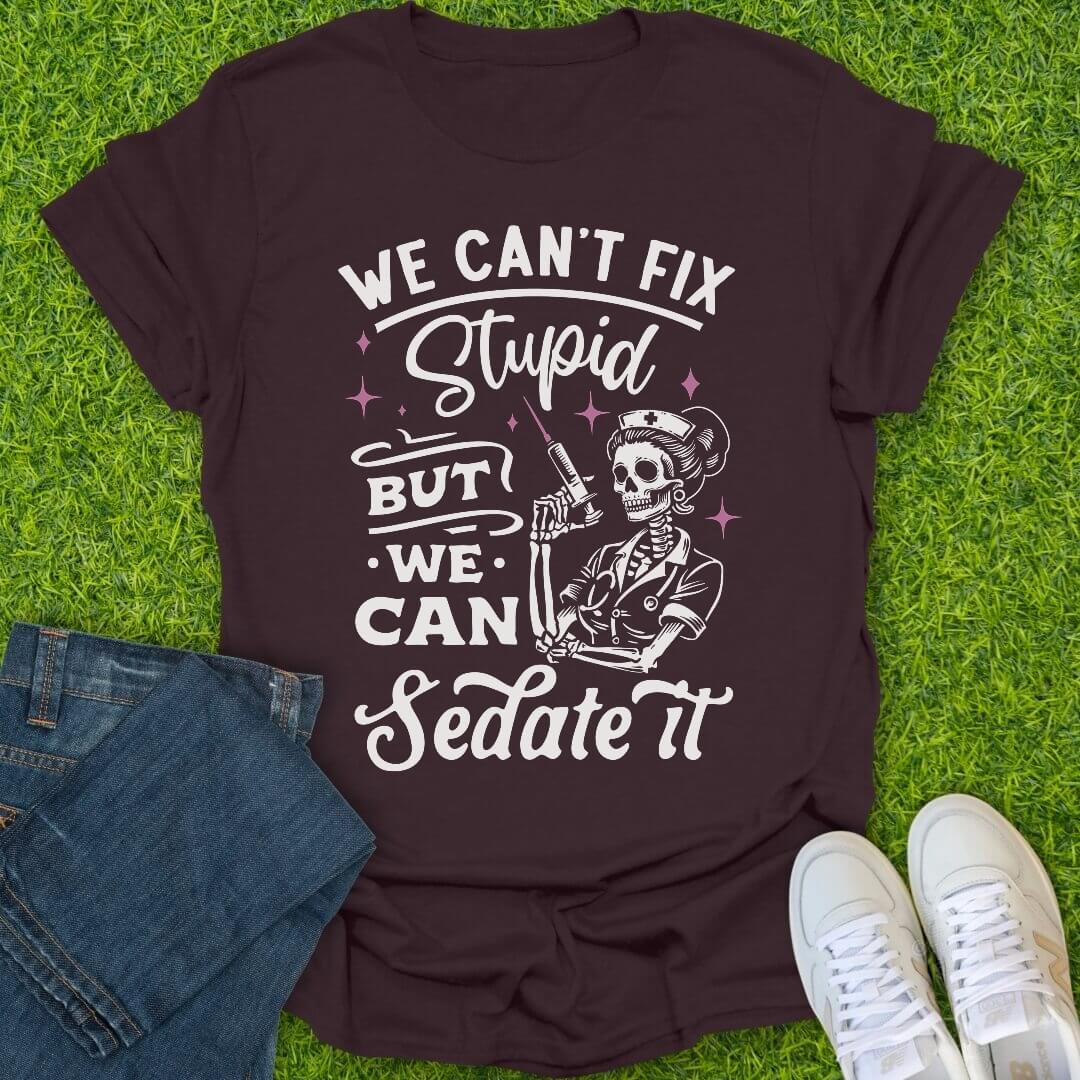 T-Shirt Dark Chocolate / S We Can Sedate It Tee