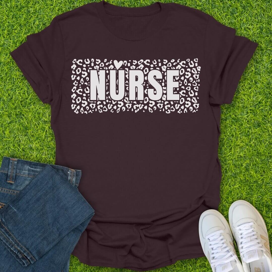 T-Shirt Dark Chocolate / S Wild Print Block Tee