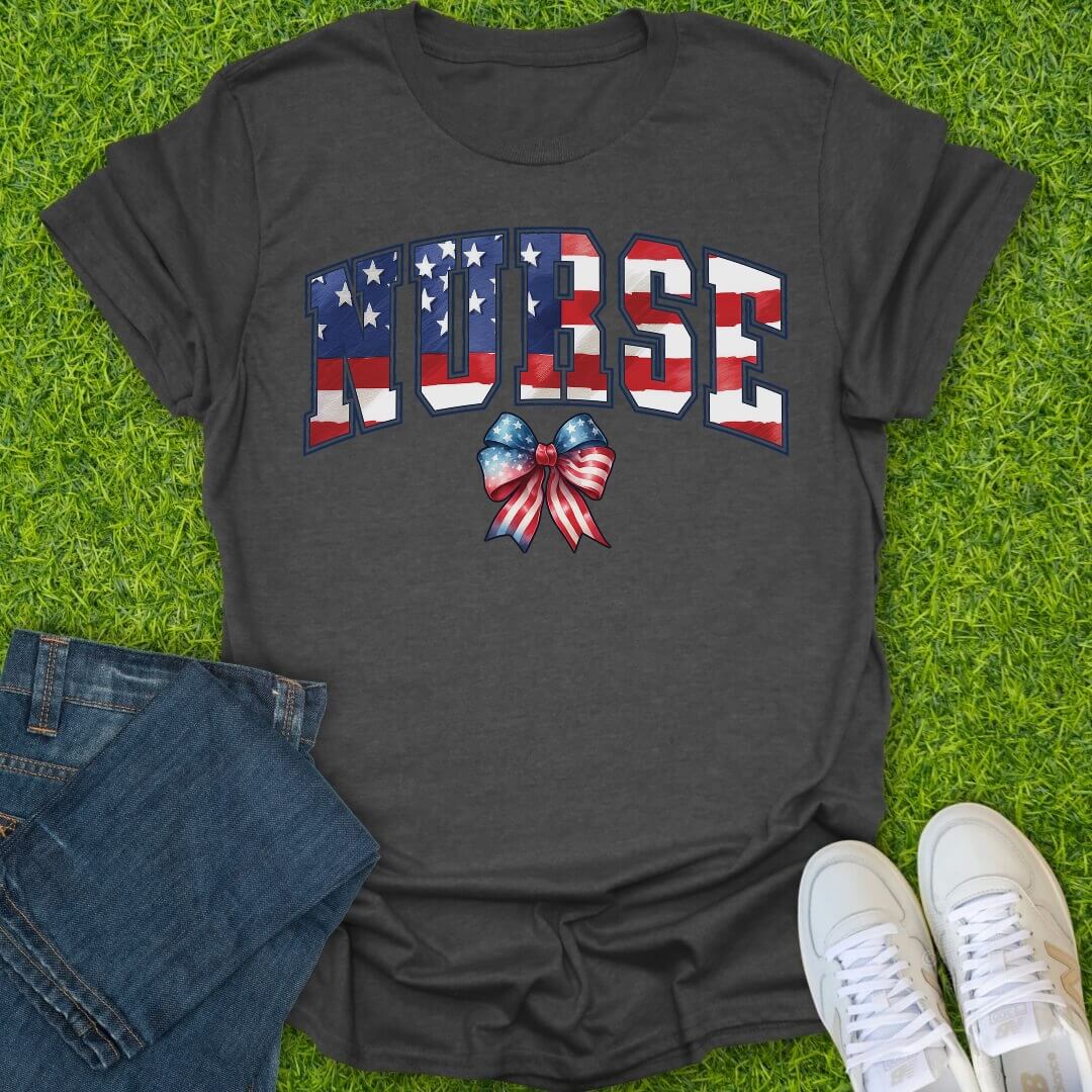 T-Shirt Dark Heather / S All American Nurse Tee