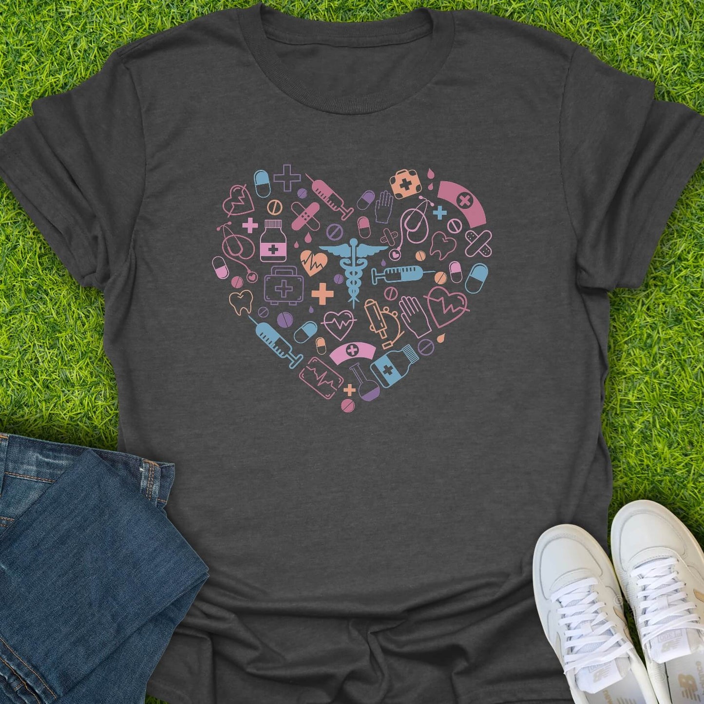 T-Shirt Dark Heather / S All Heart Tee