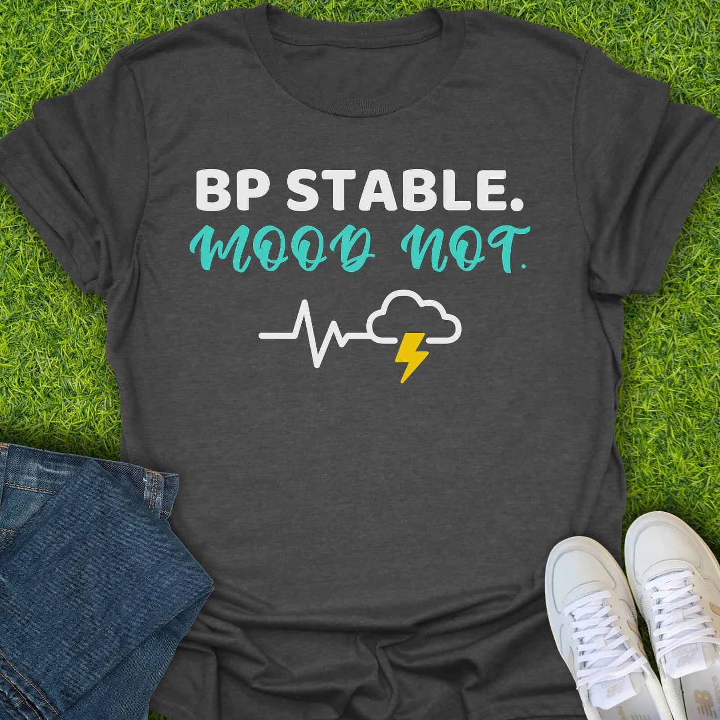T-Shirt Dark Heather / S BP Stable Mood Not Tee