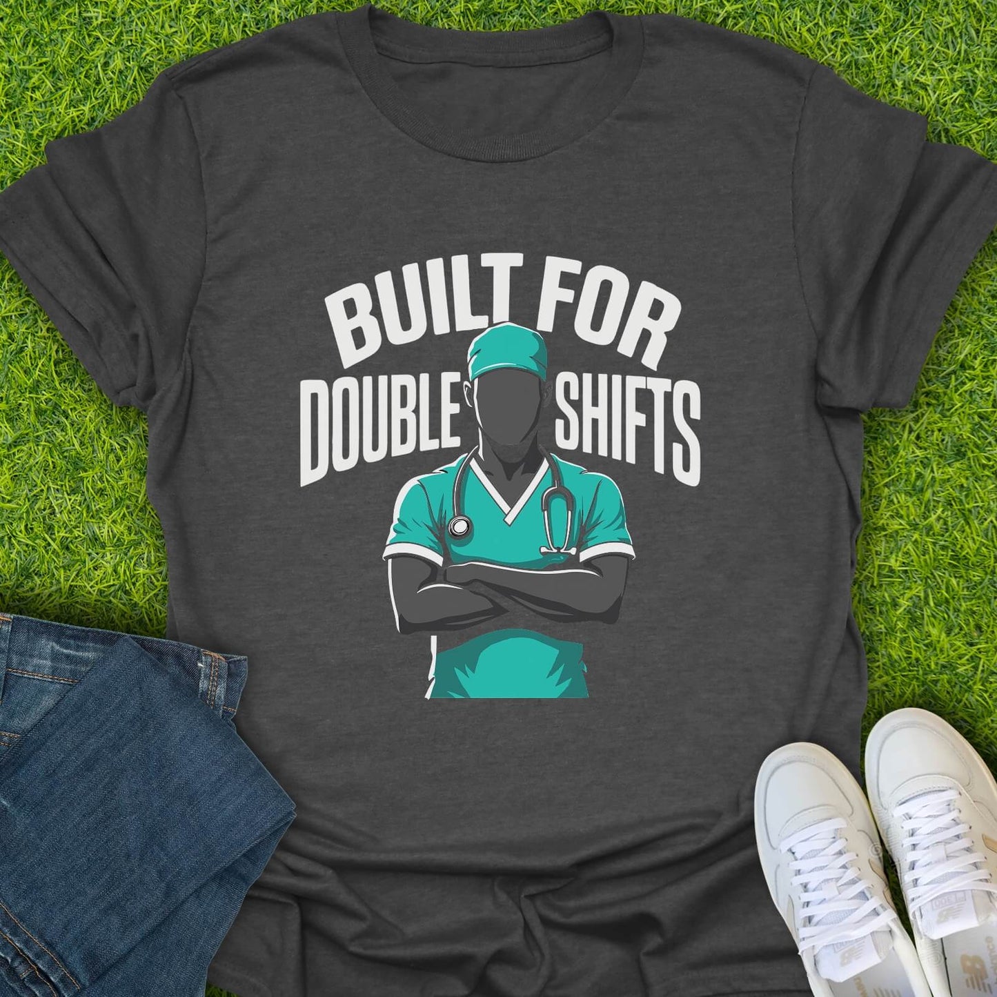 T-Shirt Dark Heather / S Double Shifts Tee