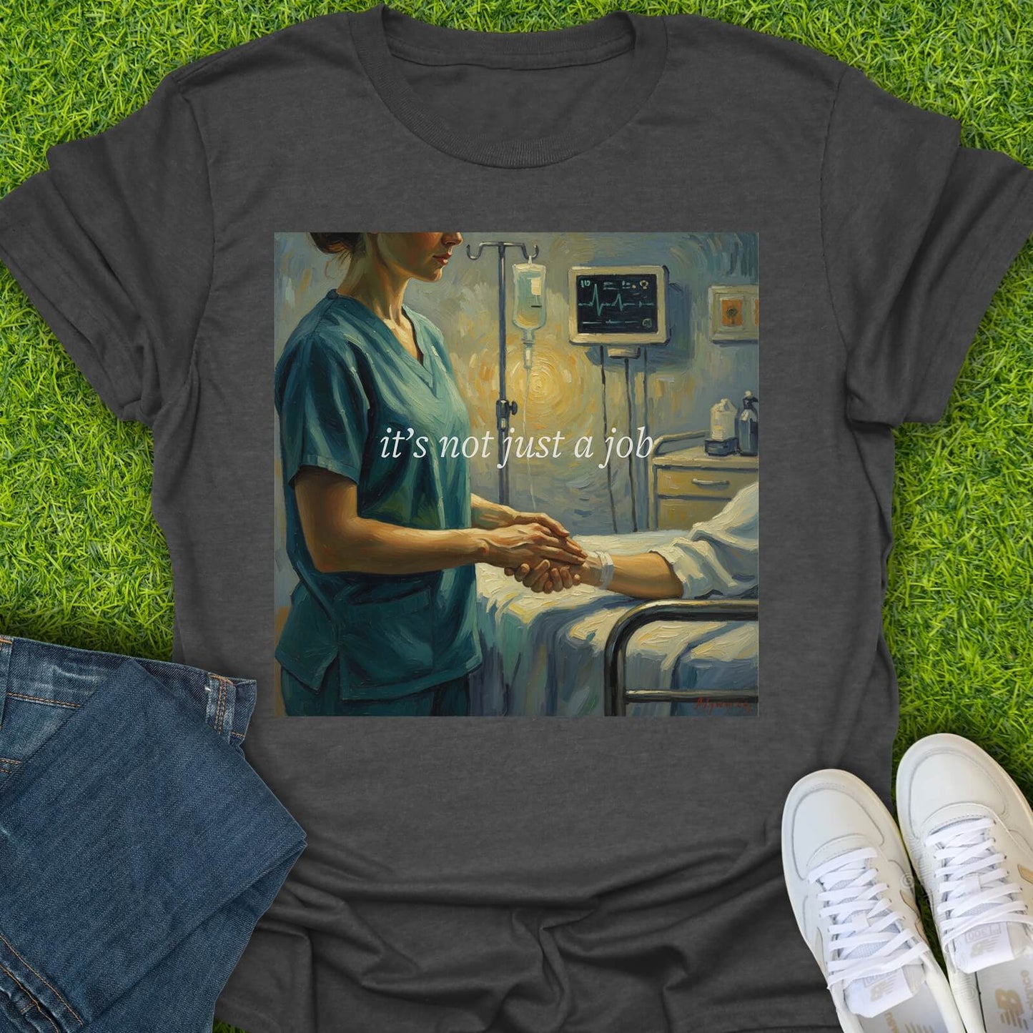 T-Shirt Dark Heather / S It's Not Just A Job Tee