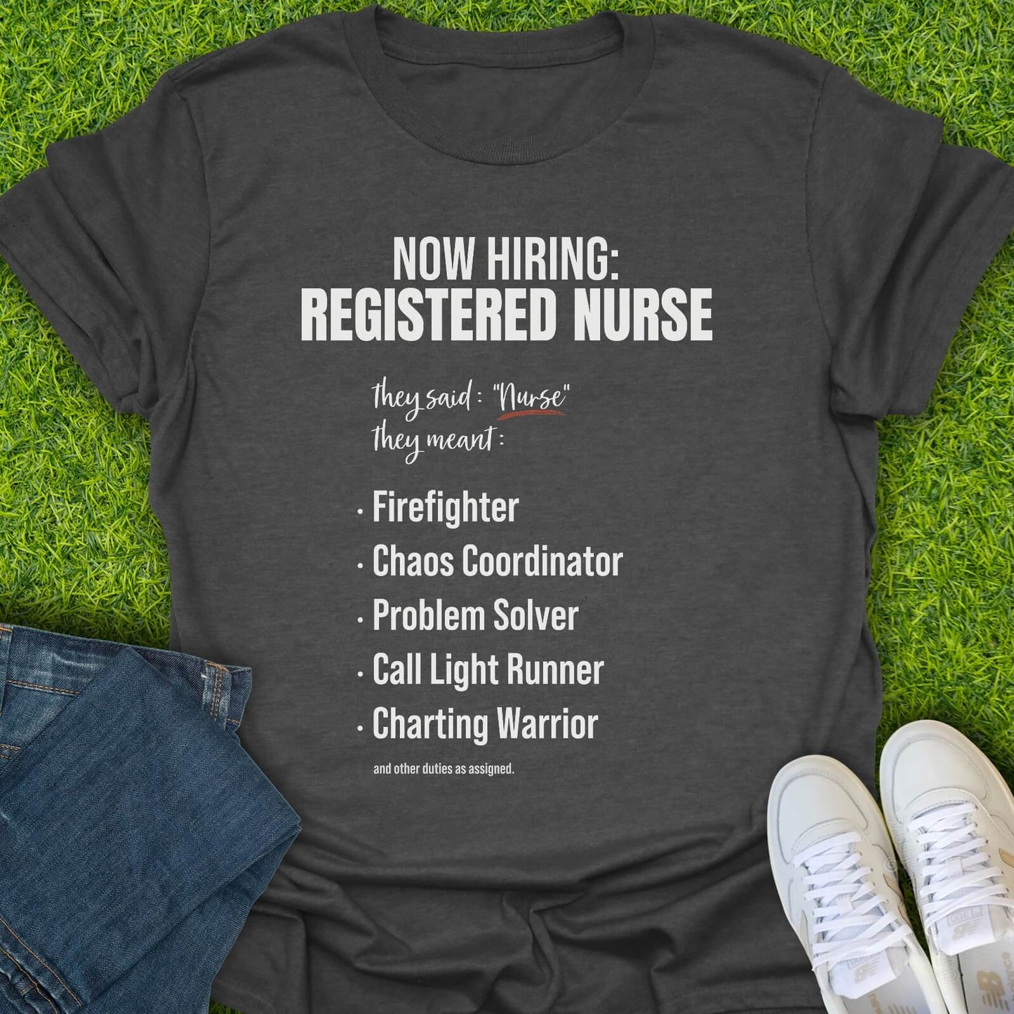 T-Shirt Dark Heather / S Now Hiring RN Tee