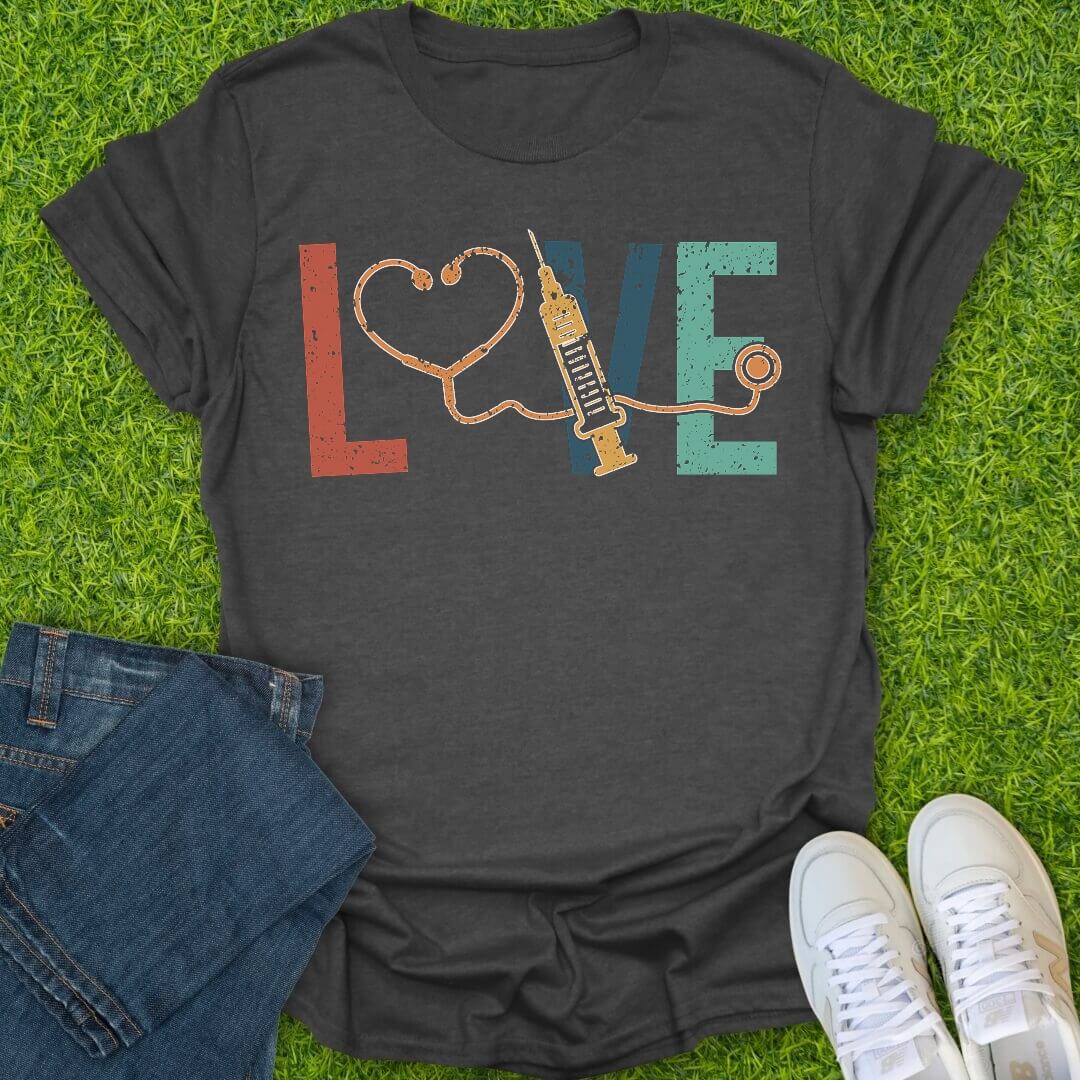 T-Shirt Dark Heather / S Nurse Love Tee