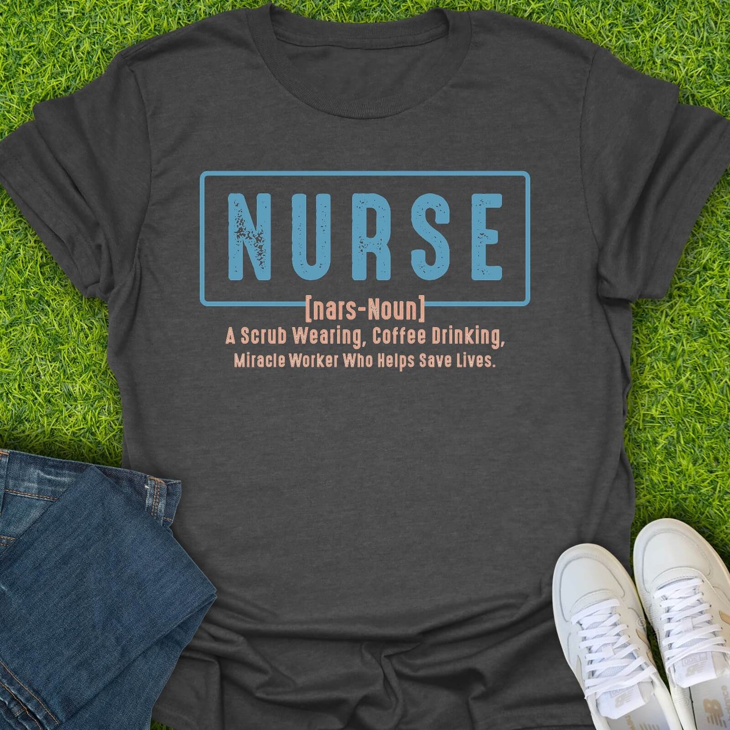 T-Shirt Dark Heather / S Nurse Miracle Worker Tee