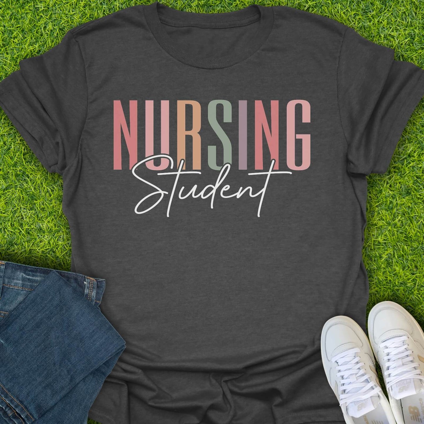 T-Shirt Dark Heather / S Nursing Student Tee