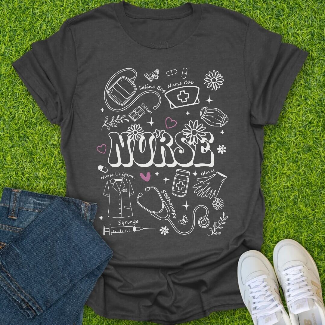 T-Shirt Dark Heather / S Parts Of A Nurse Tee