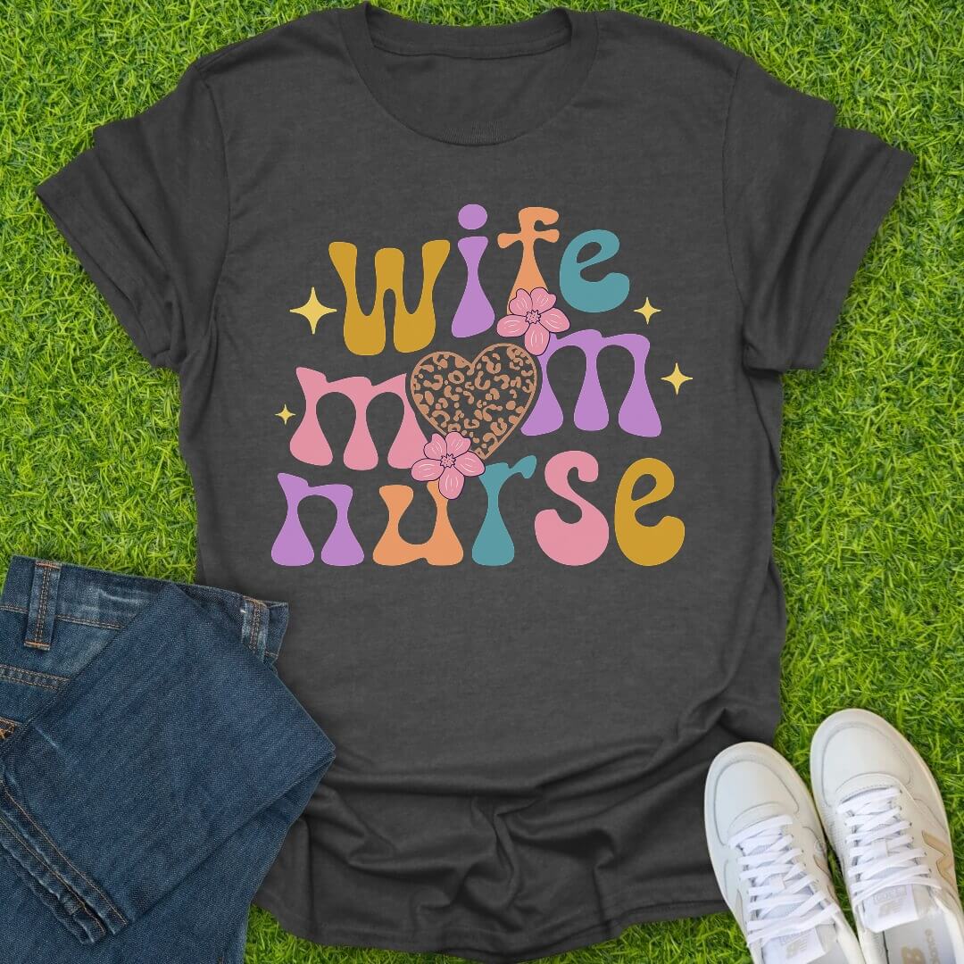 T-Shirt Dark Heather / S Retro Bloom Tee