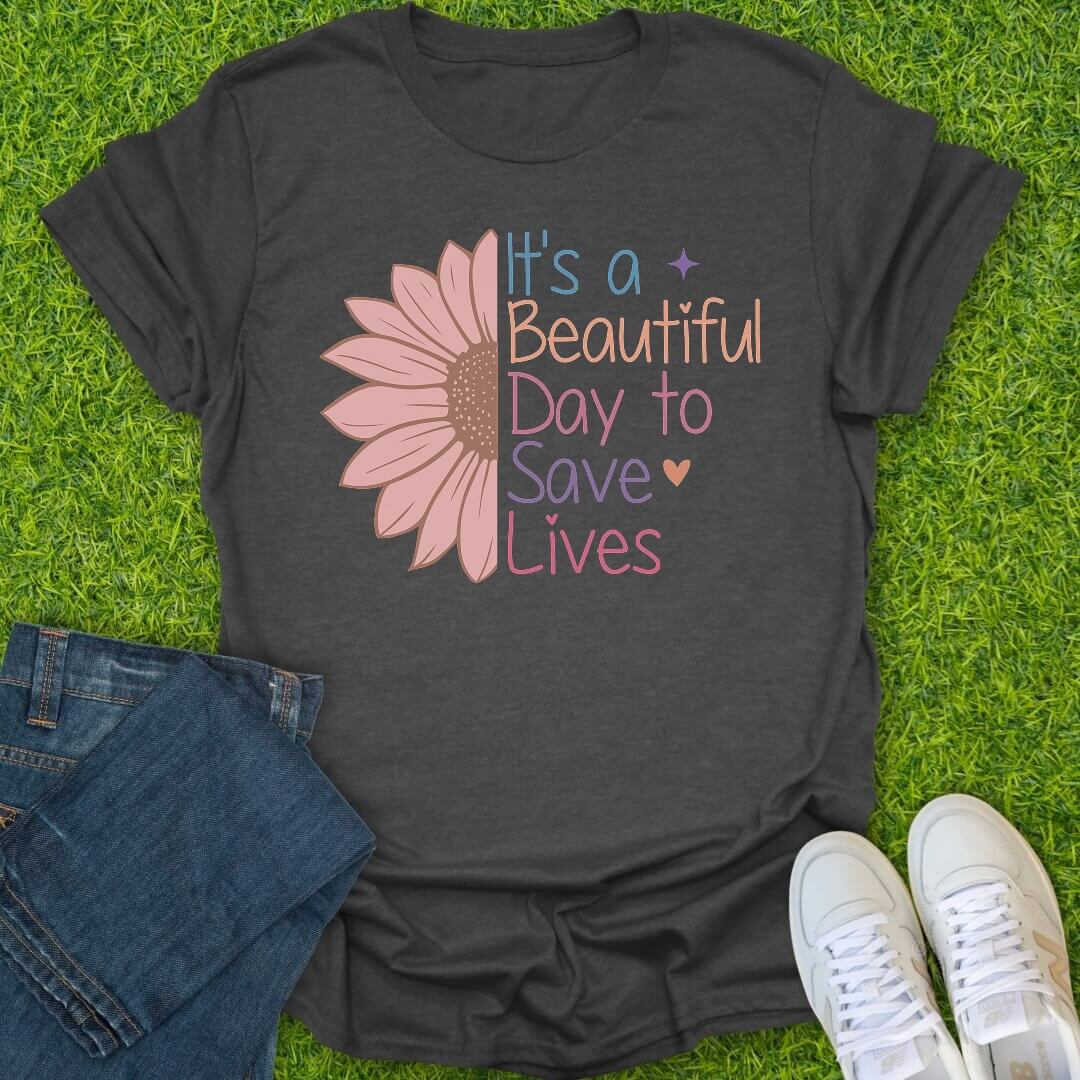 T-Shirt Dark Heather / S Sunshine & Stethoscope Tee