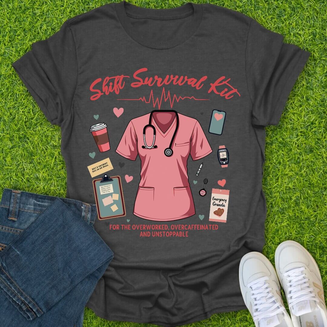 T-Shirt Dark Heather / S Survival Kit Tee