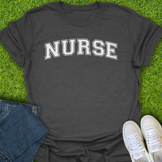 T-Shirt Dark Heather / S Varsity Nurse Tee
