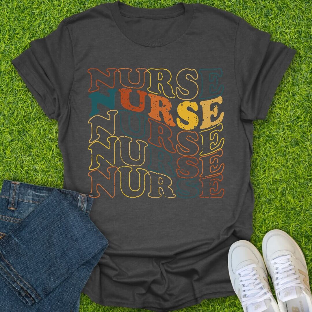 T-Shirt Dark Heather / S Wavy Nurse Tee