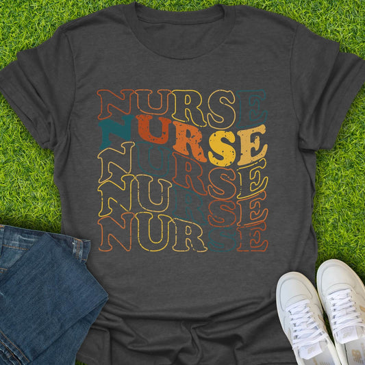 T-Shirt Dark Heather / S Wavy Nurse Tee