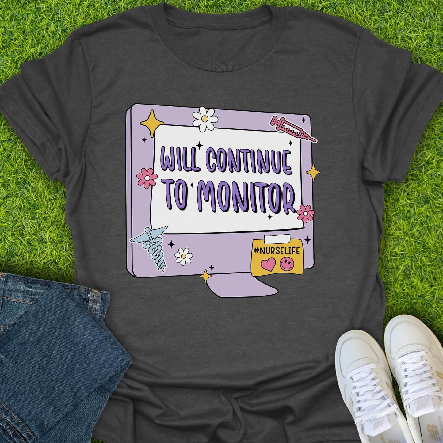 T-Shirt Dark Heather / S Will Continue To Monitor Tee