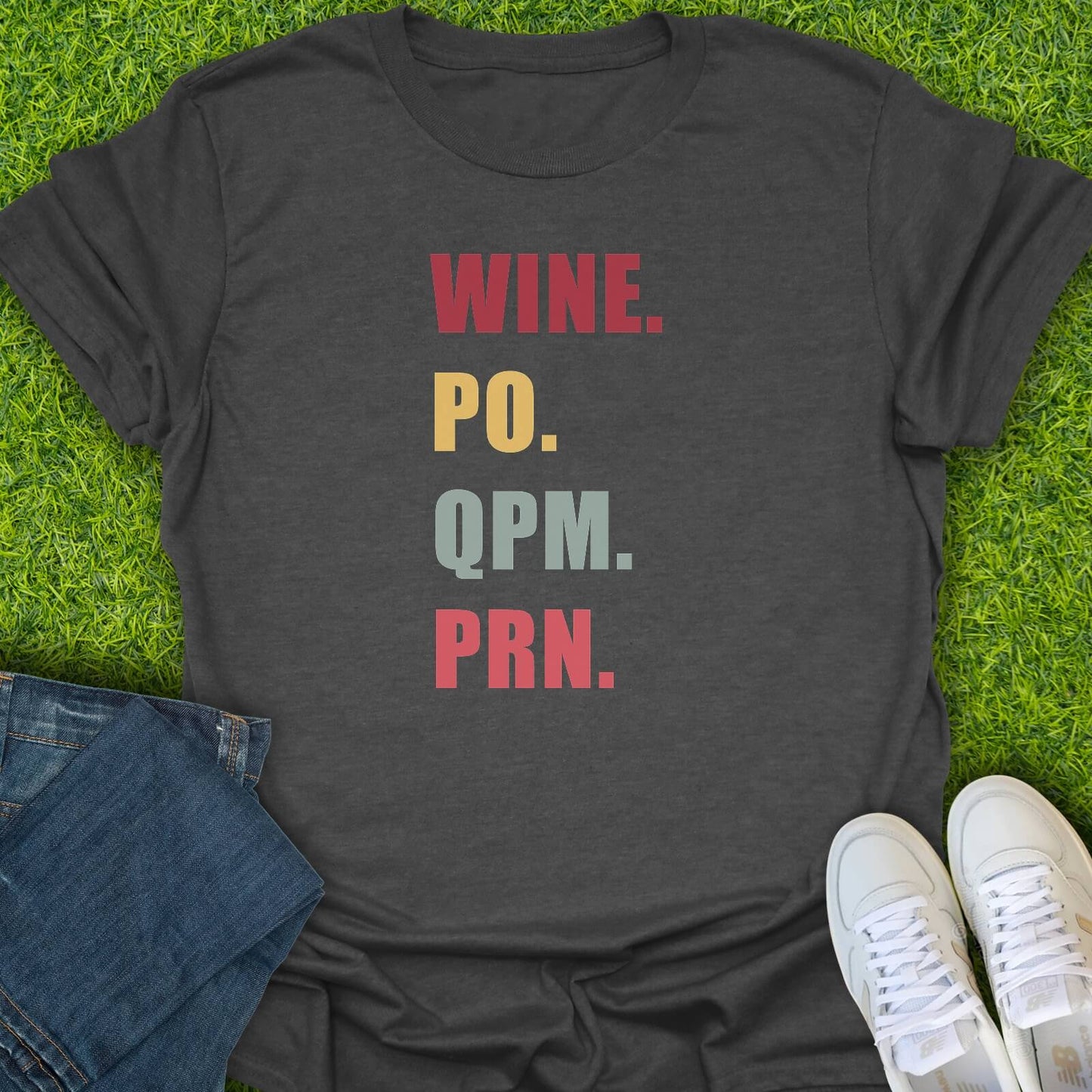 T-Shirt Dark Heather / S Wine Therapy Protocol Tee