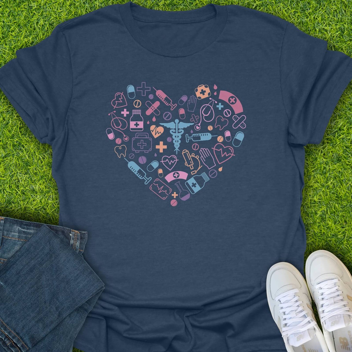 T-Shirt Heather Navy / S All Heart Tee