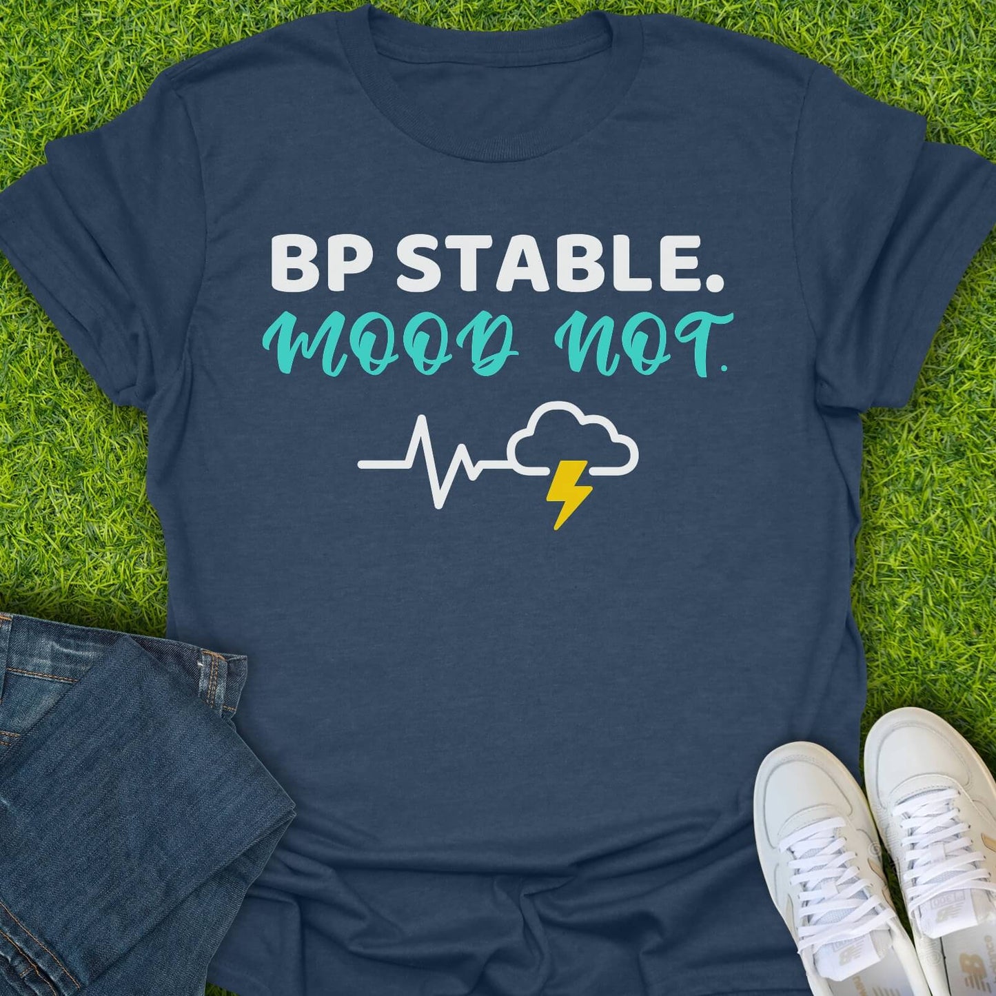 T-Shirt Heather Navy / S BP Stable Mood Not Tee