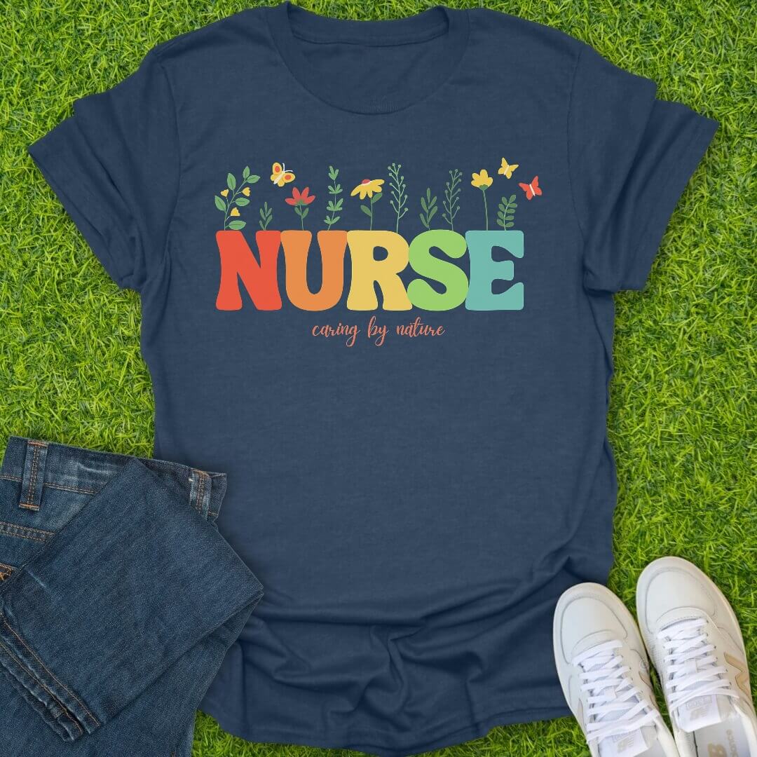 T-Shirt Heather Navy / S Caring By Nature Tee