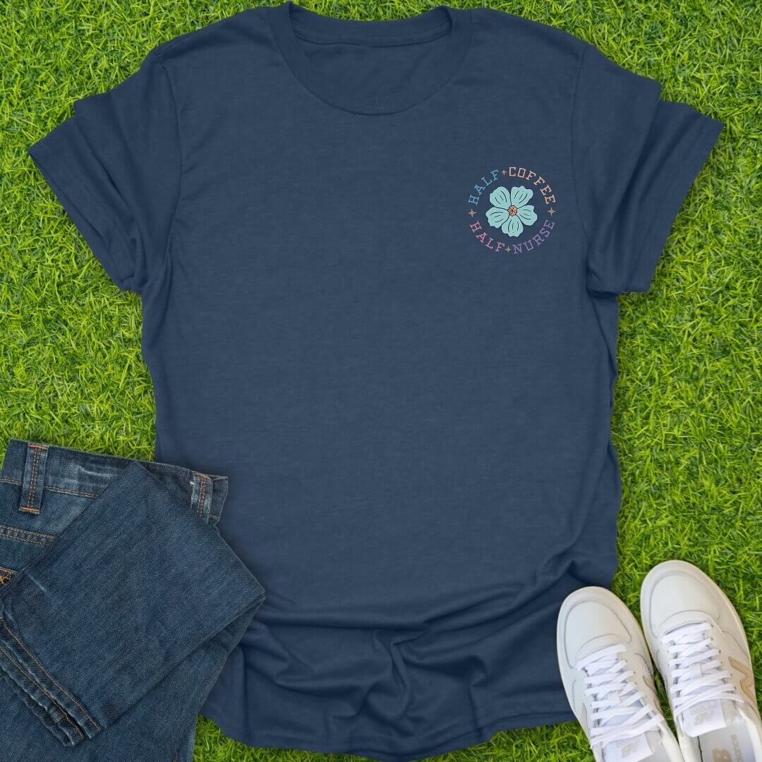 T-Shirt Heather Navy / S Fueled & Flourishing Tee