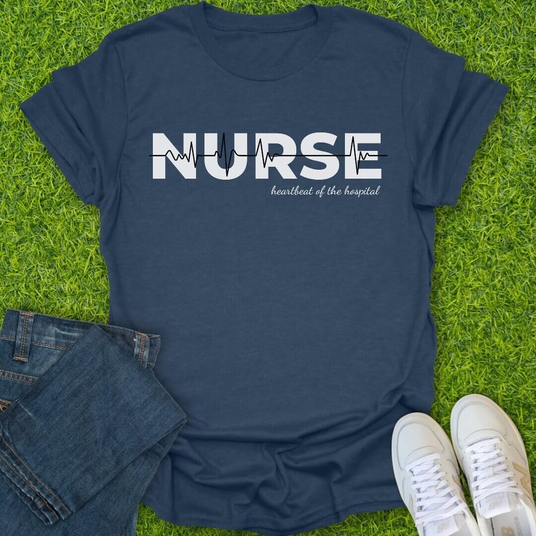 T-Shirt Heather Navy / S Heartbeat Hospital Tee