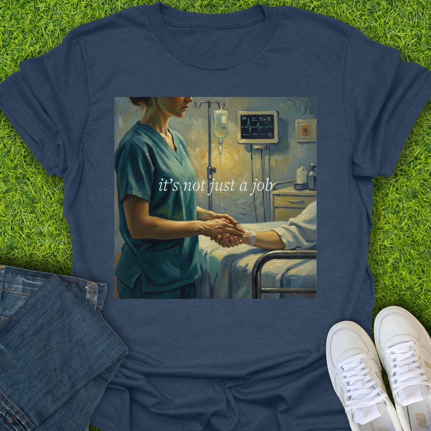 T-Shirt Heather Navy / S It's Not Just A Job Tee