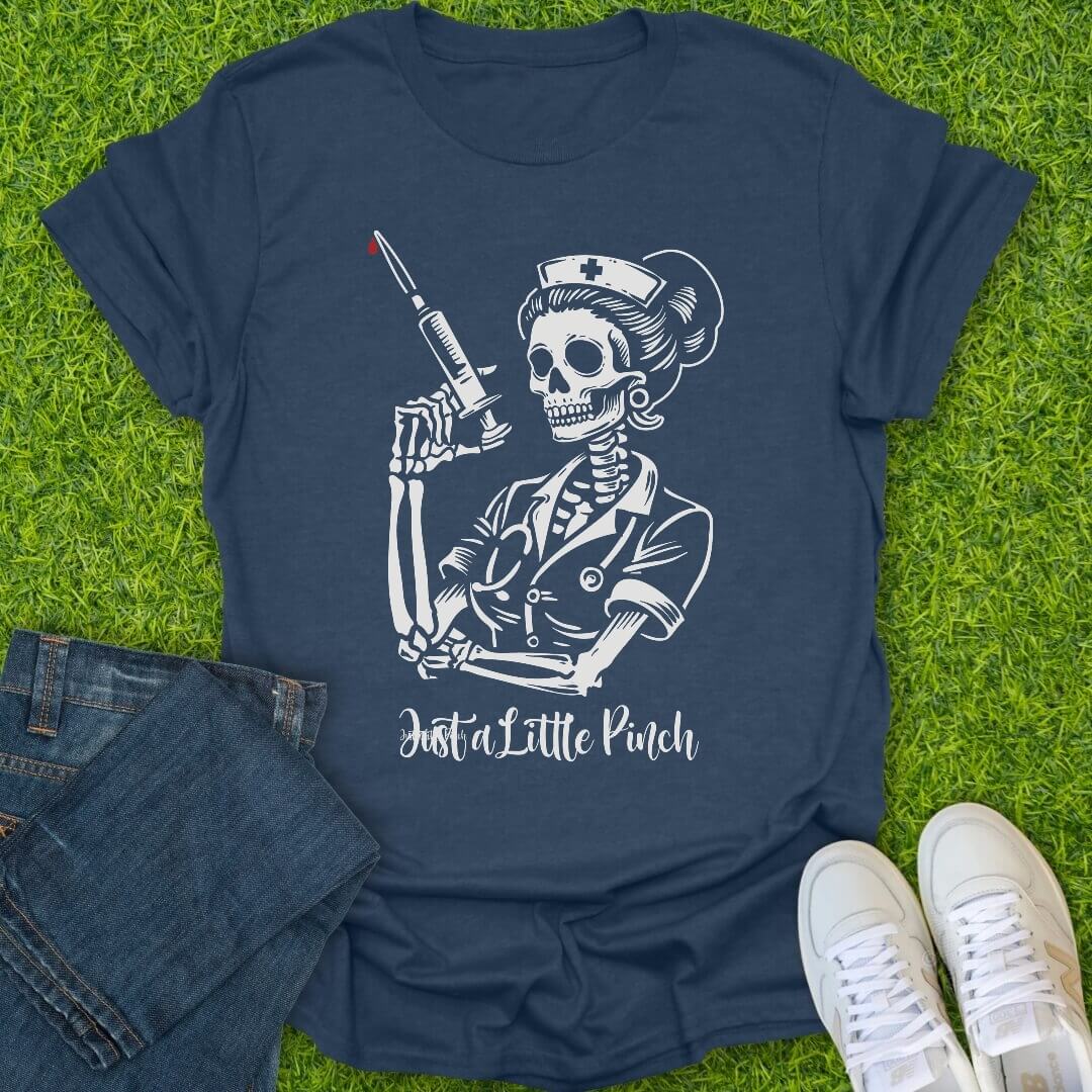 T-Shirt Heather Navy / S Just a Little Pinch Tee