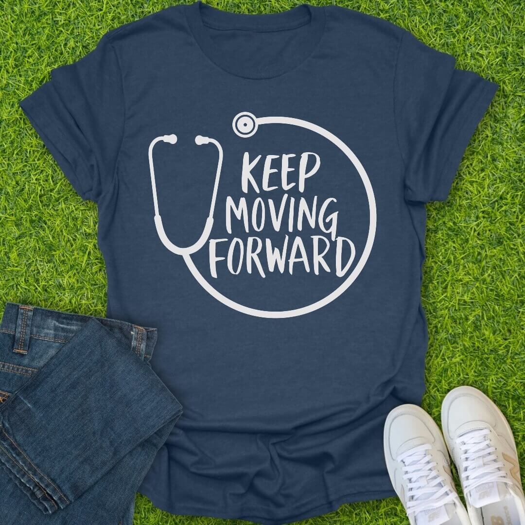 T-Shirt Heather Navy / S Keep Moving Forward Tee
