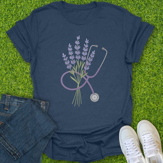 T-Shirt Heather Navy / S Lavender Tee