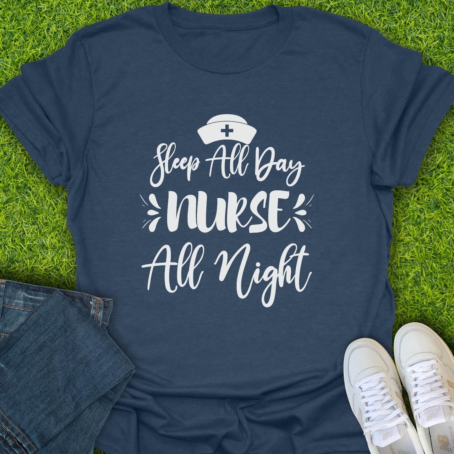 T-Shirt Heather Navy / S Nurse All Night Tee