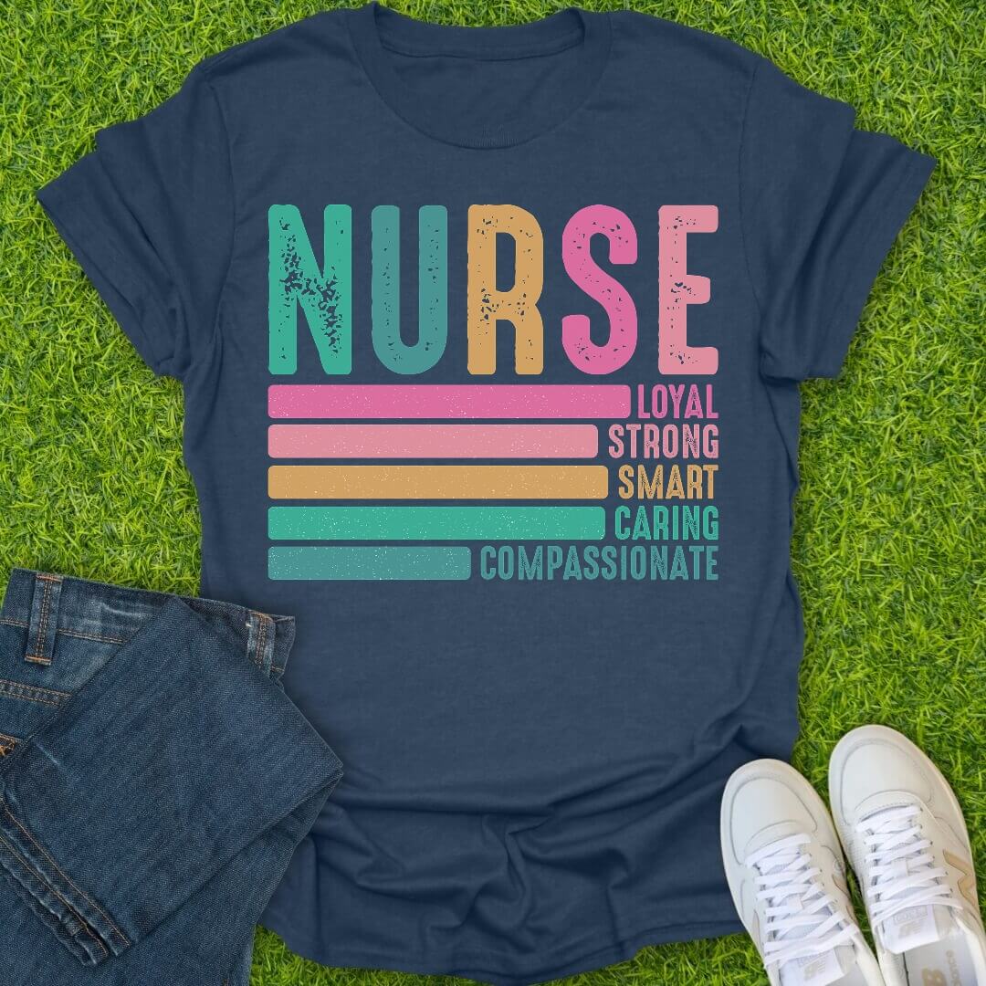 T-Shirt Heather Navy / S Nurse Defined Tee