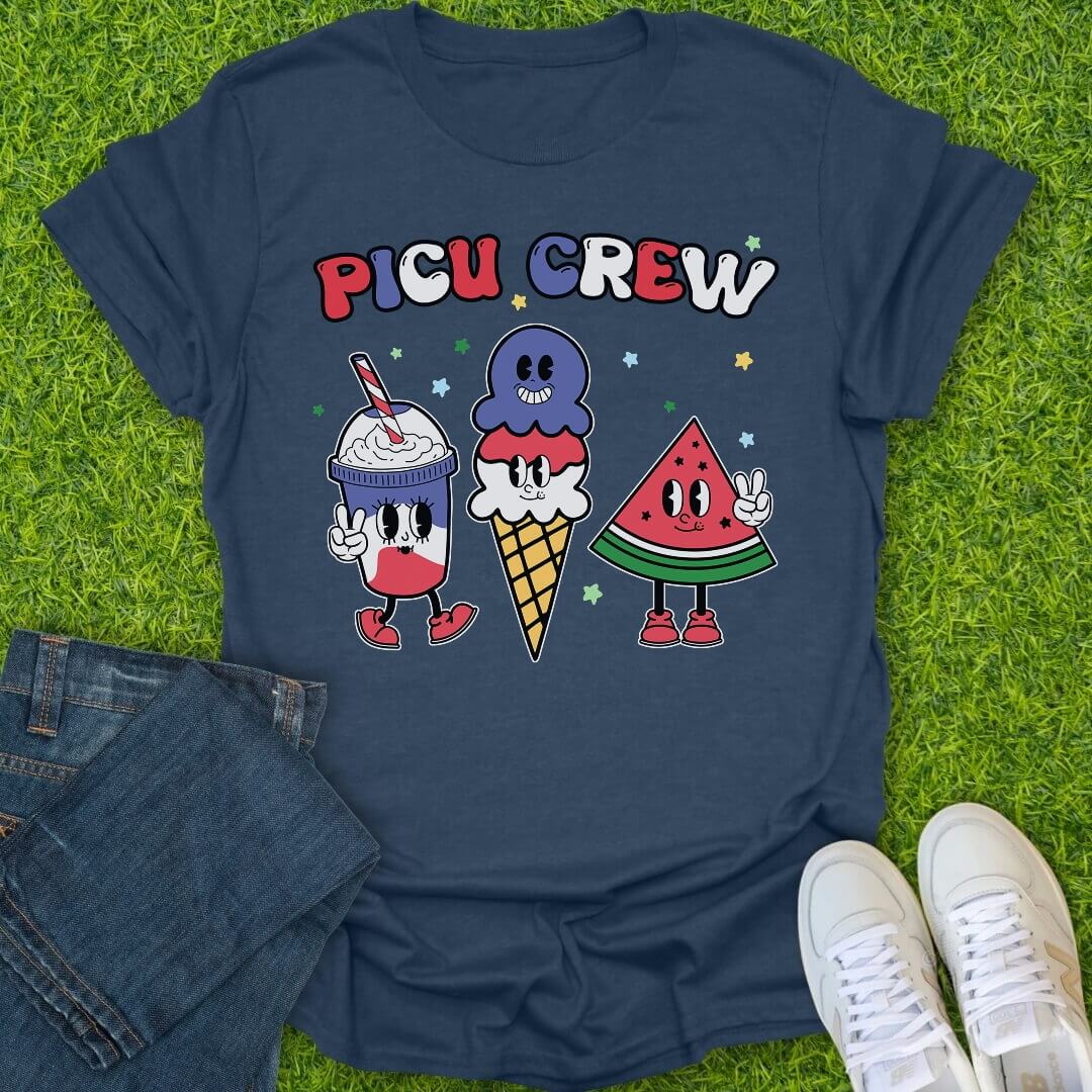 T-Shirt Heather Navy / S PICU Crew Tee