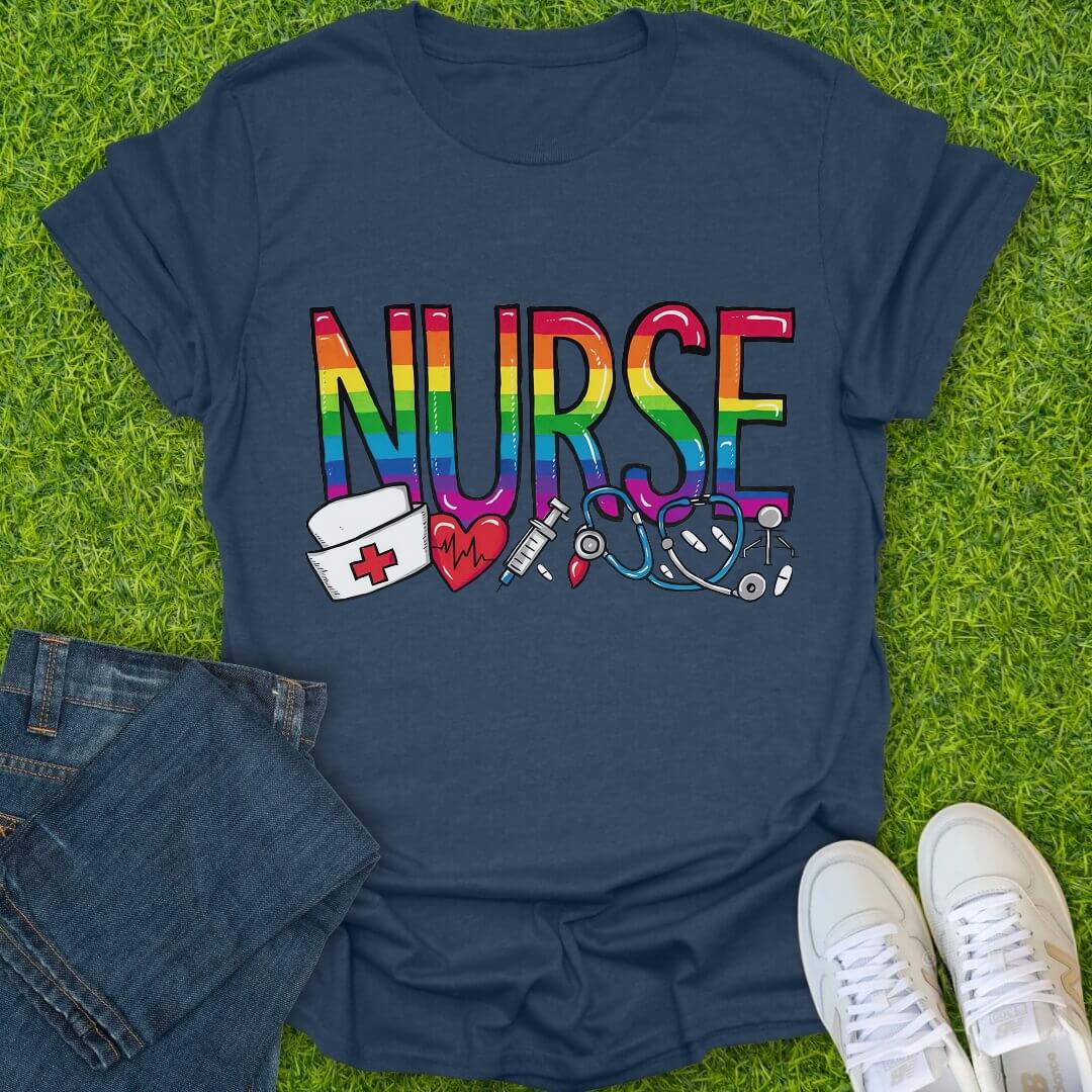 T-Shirt Heather Navy / S Proud To Care Tee