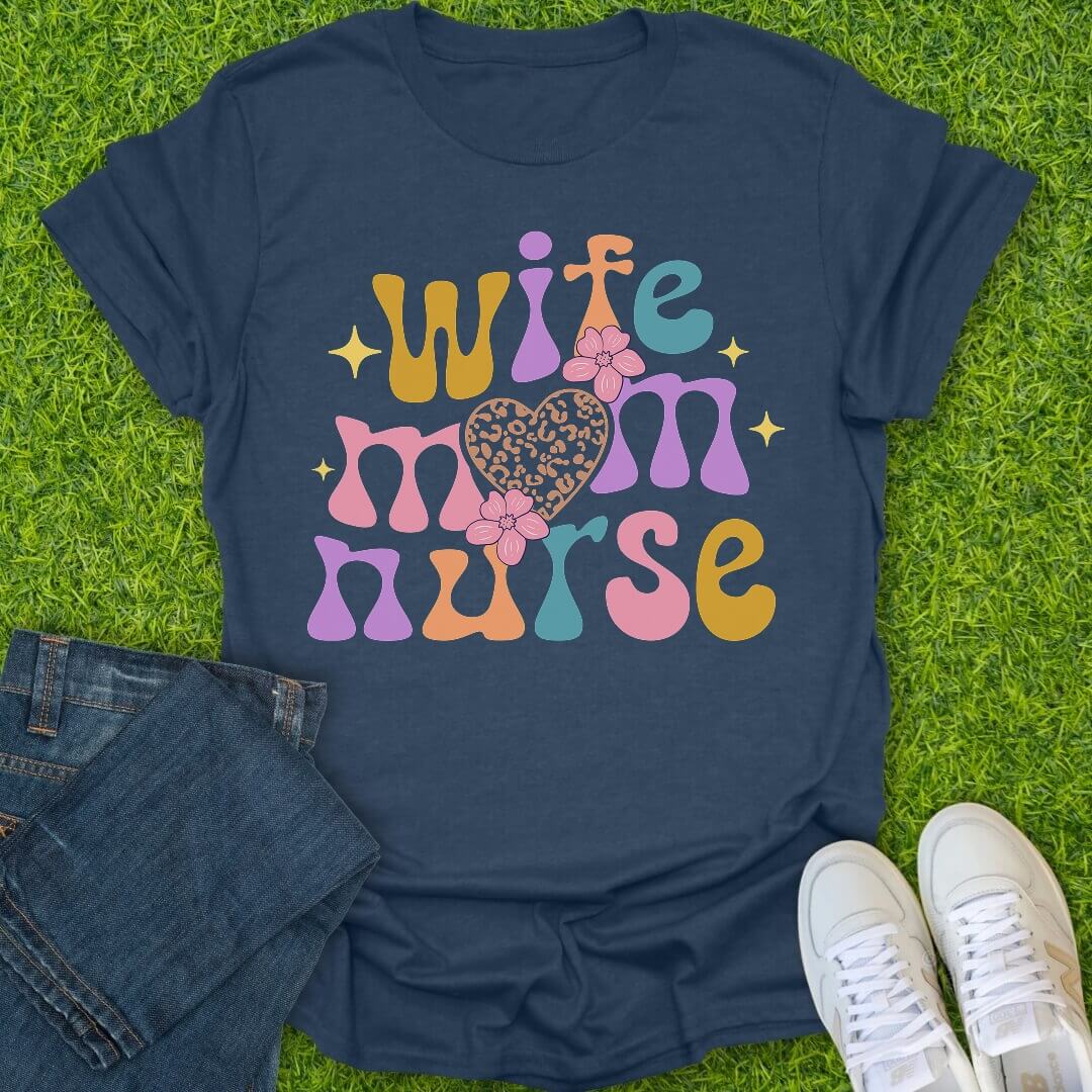 T-Shirt Heather Navy / S Retro Bloom Tee