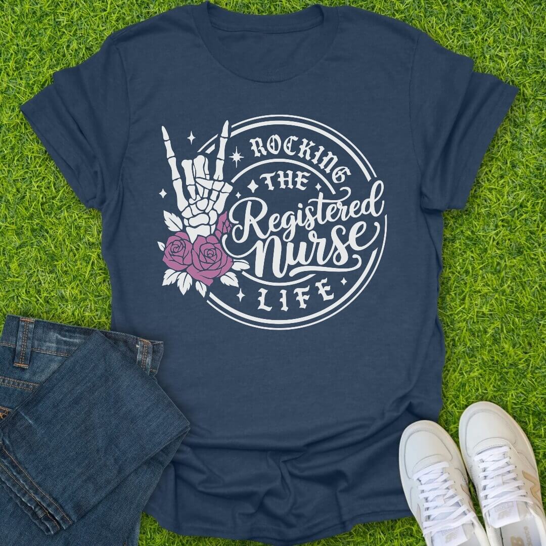 T-Shirt Heather Navy / S Rockin RN Tee