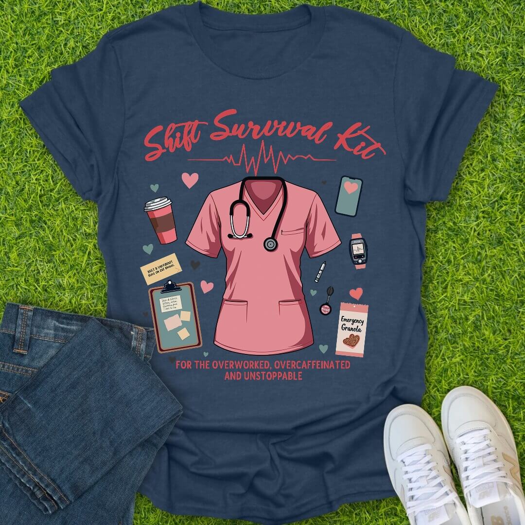 T-Shirt Heather Navy / S Survival Kit Tee