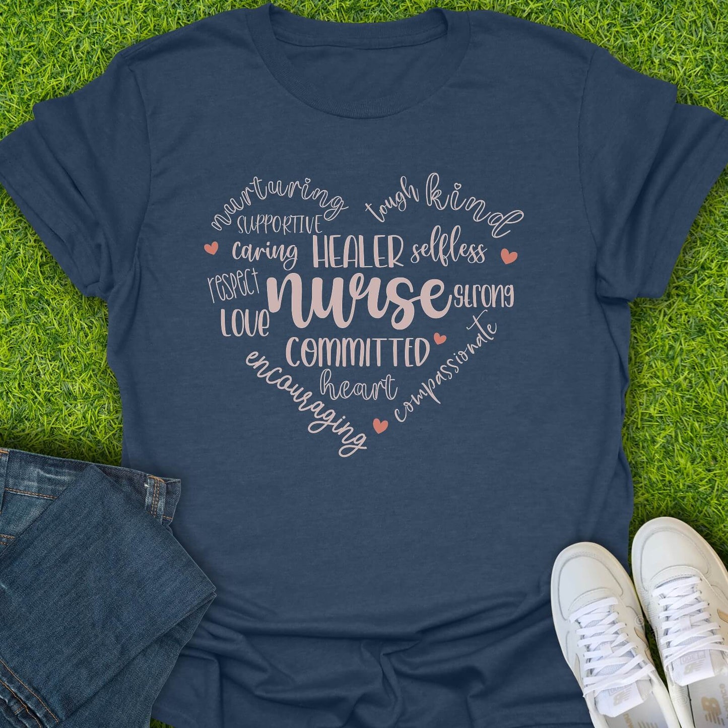 T-Shirt Heather Navy / S The Heart That Heals Tee