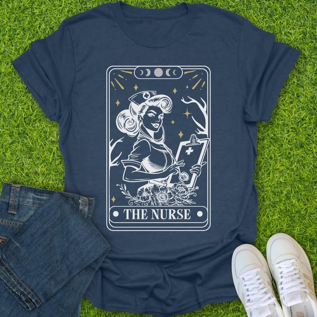 T-Shirt Heather Navy / S The Nurse - Major Arcana Tee