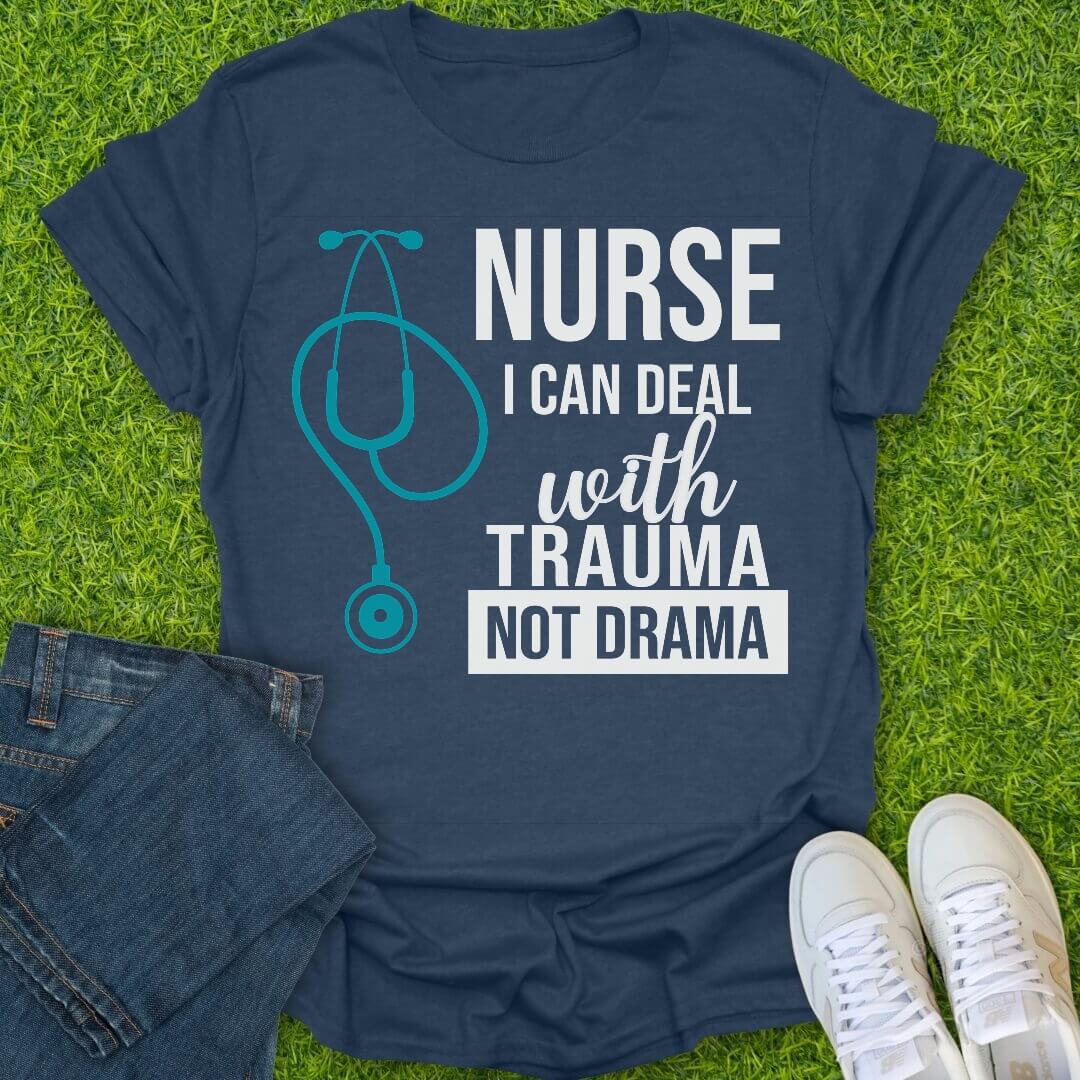 T-Shirt Heather Navy / S Trauma Not Drama Tee